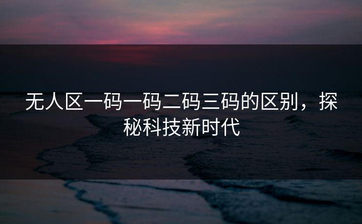 无人区一码一码二码三码的区别,探秘科技新时代 无人区一码一码二码三码的区别,探秘科技新时代